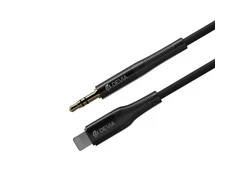 Devia kabelis audio Ipure EC619 Lightning - jack 3,5 mm 1,0 m juodos spalvos