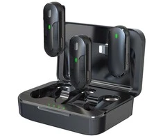 Devia mikrofonas telefonui Kintone Lightning belaidis 2in1 juodos spalvos