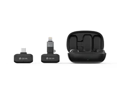 Devia microphone for smartphone USB-C wireless 2in1 juodas
