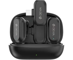Devia microphone for smartphone USB-C wireless 2in1 juodas