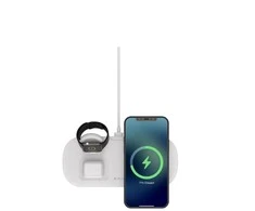 Devia belaidis įkroviklis 3in1 Smart 15W baltas