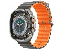 Devia apyrankė Deluxe Sport6 skirta Apple Watch 38mm/ 40mm/ 41mm pilkos spalvos oranžinės spalvos