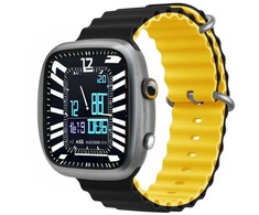 Devia apyrankė Deluxe Sport6 skirta Apple Watch 38mm/ 40mm/ 41mm juodos spalvos geltonos spalvos