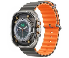 Devia apyrankė Deluxe Sport6 skirta Apple Watch 42mm/ 44mm/ 45mm/ 49mm pilkos spalvos oranžinės spalvos
