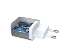 Devia sieninis įkroviklis Smart PD GaN 30W 1x USB-C 1xUSB baltas