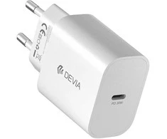 Devia kroviklis jungiama į tinklą Smart GaN PD 30W 1x USB-C balta