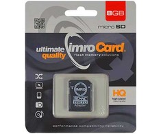 DRAMEX Sp. z o.o. Imro atminties kortelė 8GB Micro SDHC kl. 4+ adapteris