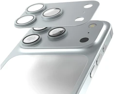 Etteri full camera lens guard for iPhone 18 Pro Max sidabrinis