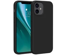 Dėklas Telforceone Etteri Silicone Apple iPhone 12 / 12 Pro 6,1" juodos spalvos