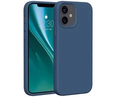 Dėklas Telforceone Etteri Silicone Apple iPhone 12 / 12 Pro 6,1" mėlynos spalvos