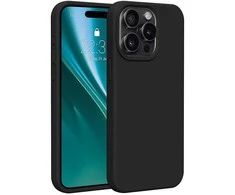 Dėklas Telforceone Etteri Silicone Apple iPhone 15 Pro Max 6,7" juodos spalvos