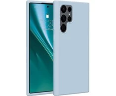 Dėklas Telforceone Etteri Silicone Samsung Galaxy S22 Ultra žydros spalvos