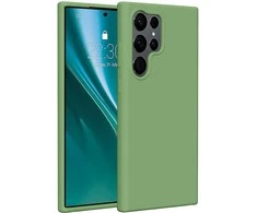 Dėklas Telforceone Etteri Silicone Samsung Galaxy S23 Ultra šviesiai žalios spalvos