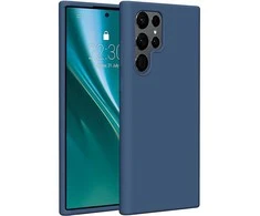Dėklas Telforceone Etteri Silicone Samsung Galaxy S22 Ultra mėlynos spalvos