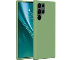 Dėklas Telforceone Etteri Silicone Samsung Galaxy S22 Ultra šviesiai žalios spalvos