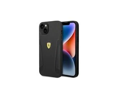 Apple iPhone 14 Plus Ferrari odinis dėklas Stamp Sides (FEHCP14MRBUK) juodos spalvos