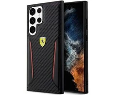 Samsung Galaxy S23 Plus Ferrari dėklas Carbon Contrast Edges (FEHCS23MNPYK) juodos spalvos