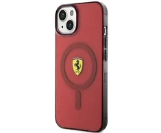 Apple iPhone 14 Ferrari dėklas Translucent Magsafe (FEHMP14SURKR) raudonos spalvos