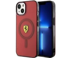 Apple iPhone 14 Ferrari dėklas Translucent Magsafe (FEHMP14SURKR) raudonos spalvos