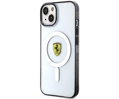 Apple iPhone 14 Plus Ferrari dėklas Outline Magsafe (FEHMP14MURKT) skaidrus