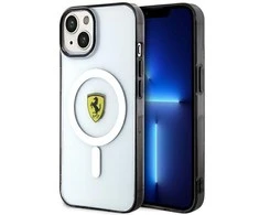 Apple iPhone 14 Plus Ferrari dėklas Outline Magsafe (FEHMP14MURKT) skaidrus