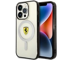 Apple iPhone 14 Pro Max Ferrari dėklas Outline Magsafe (FEHMP14XURKT) skaidrus