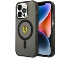 Apple iPhone 14 Pro Max Ferrari dėklas Translucent Magsafe (FEHMP14XURKK) juodos spalvos