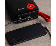TelForceone Forever jump starter 4in1 JS-400 7200mAh juodas-red