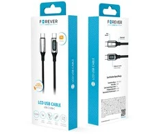 Forever LCD laidas USB-C – Lightning 1,0 m 27W juodas