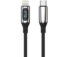 Forever LCD kabelis USB-C - Lightning 1,0 m 27W juodos spalvos