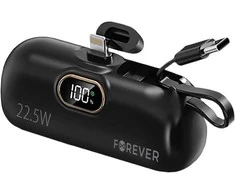 Telforceone Forever mini power bank MTB-100 22.5W 5000 mAh Lightning juodos spalvos