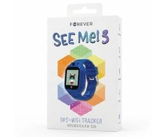 Forever išmanusis laikrodis GPS WiFi Kids See Me! 3 KW-320 mėlynos spalvos