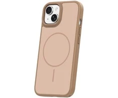 Dėklas Frame Thin Mag case for iPhone 15 6,1" ruda