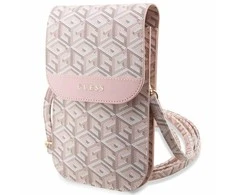 Guess krepšys telefonui GUWBHGCFSEP pink Piniginė GCube Stripe
