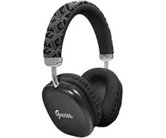 Guess GCube Metallic Script Logo Bluetooth belaidės ausinės su lankeliu ant galvos juodos spalvos