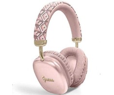 Guess Bluetooth on-ear ausinės GUBHK1GCTCSP rožinės spalvos Gcube Metallic Script Logo