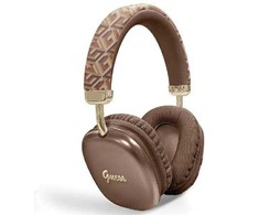 Guess GCube Metallic Script Logo Bluetooth belaidės ausinės - rudos spalvos