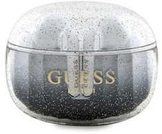 Ausinės Bluetooth TWS Guess Glitter Gradient GUTWSHDGKEEK juodos spalvos