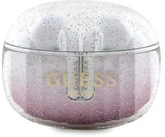 Ausinės Bluetooth Guess Glitter Gradient GUTWSHDGKEEP TWS rožinės spalvos