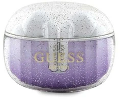 Ausinės Bluetooth TWS + Guess Glitter Gradient GUTWSHDGKEEU violetinės spalvos