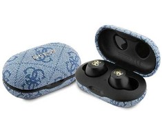 GUESS belaidės ausinės bluetooth TWS ENC GUTWSP4EGB (4G Metal) mėlynas