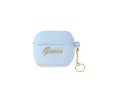 Apple AirPods 3 Guess silikoninis Charm Heart Collection (GUA3LSCHSH) ausinių dėklas baltos spalvos