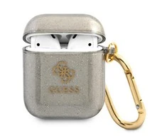 Guess dėklas, skirtas Airpods GUA2UCG4GK juodos spalvos Glitter Collection