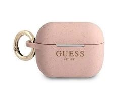 Apple AirPods Pro Guess silikoninis Glitter (GUAPSGGEP) ausinių dėklas rožinės spalvos