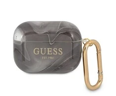 Dėklas GUESS GUAPUNMK AIRPODS PRO COVER Juodas MARBLE COLLECTION