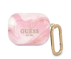 Guess GUAPUNMP AirPods Pro dangtelis rožinės/rožinės spalvos marmuro kolekcija