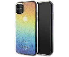 Apple iPhone 11 / XR Guess dėklas IML Faceted Mirror Disco Iridescent (GUHCN61HDECMI) įvairiaspalvis