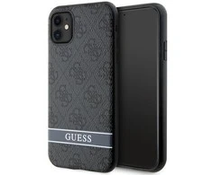 Apple iPhone 11 / XR Guess dėklas 4G Stripe (GUHCN61P4SNK) pilkos spalvos