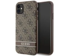 Apple iPhone 11 / XR Guess dėklas 4G Stripe (GUHCN61P4SNW) rudos spalvos