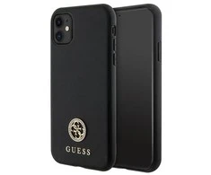 Dėklas GUESS GUHCN61PS4DGPK IPHONE 11 / XR 6.1 "Juodas / Juodas HARDCASE STRASS METAL LOGO